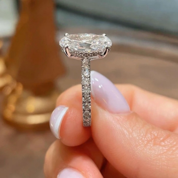 New 3ct IGI Certified Lab Grown Diamond Ring, 14K White Gold !!! - Picture 5 of 13